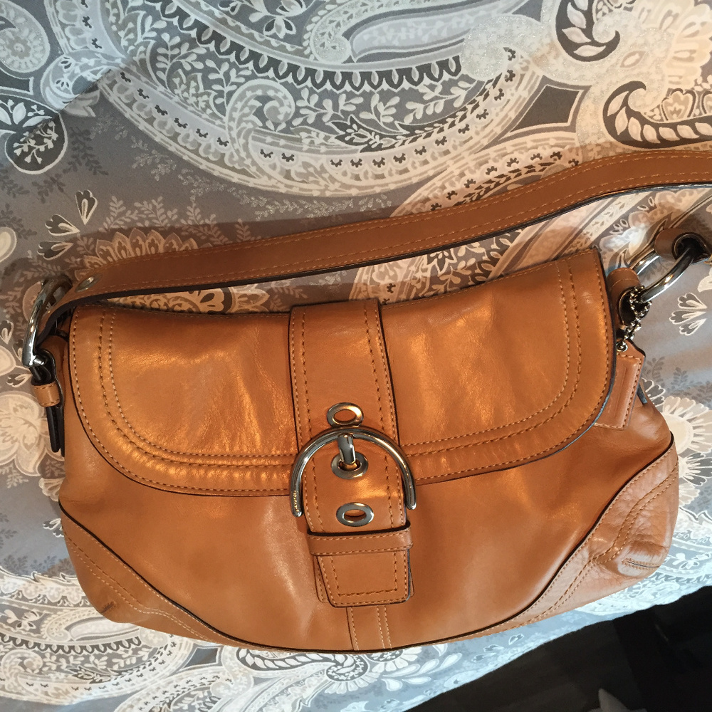 Coach leather Sobo Hobo Flap Handbag